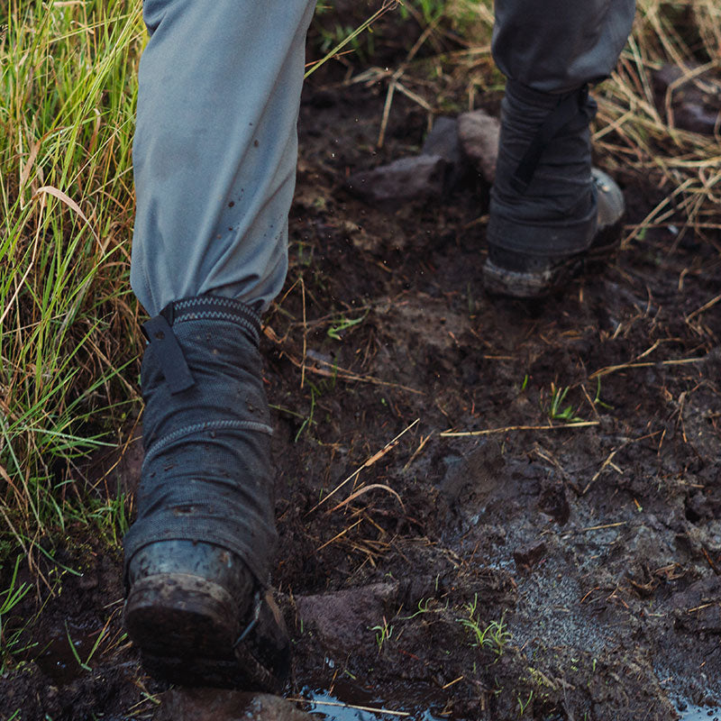 Stone Glacier Reflex Gaiters, worn on wet ground