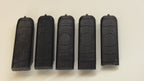 The five Bedford Archery grip backings, 0 to 8 degrees, side by side