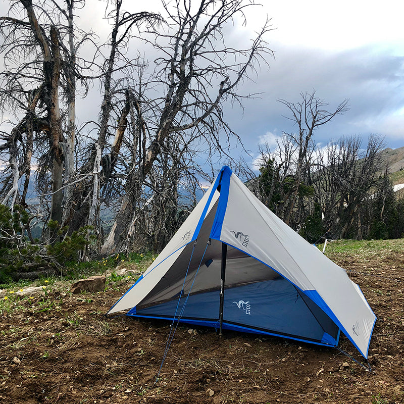 Stone Glacier SkyAir ULT Mesh Insert, angled view pitched in the field