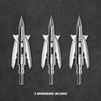 Beast 2.0in 150g Stainless Steel Broadheads, 3 broadheads included per pack