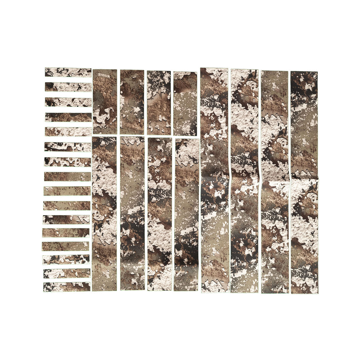 Tethrd Stealth Strips pre-cut kit pieces, True Timber Strata