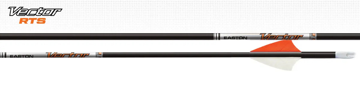 Easton Vector Ready-to-Shoot arrow, feather-fletched with point installed