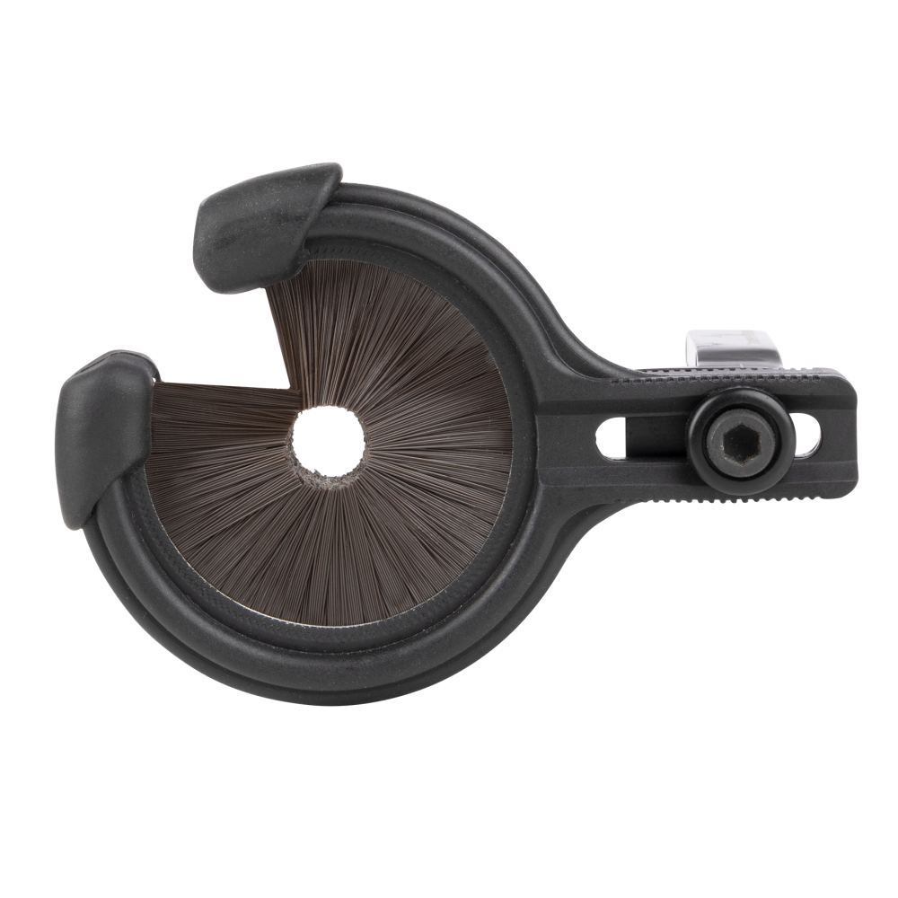 Trophy Ridge Quick Shot Whisker Biscuit rest, side profile showing the bristle biscuit