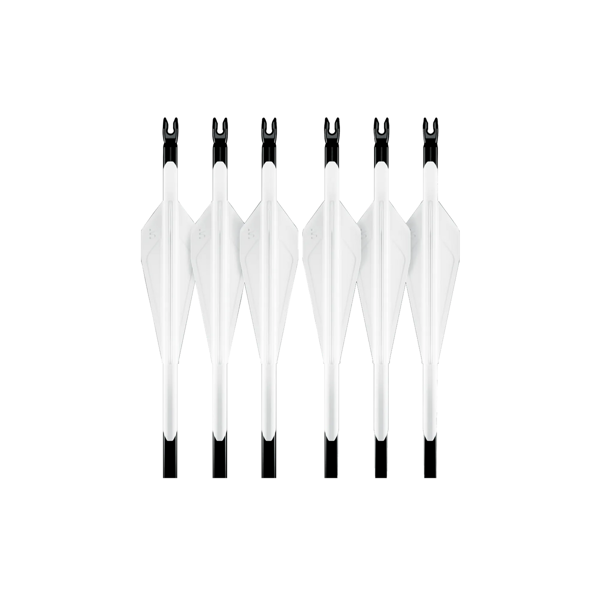UV 1K Arrow - fletching side profile with white UV Vanes