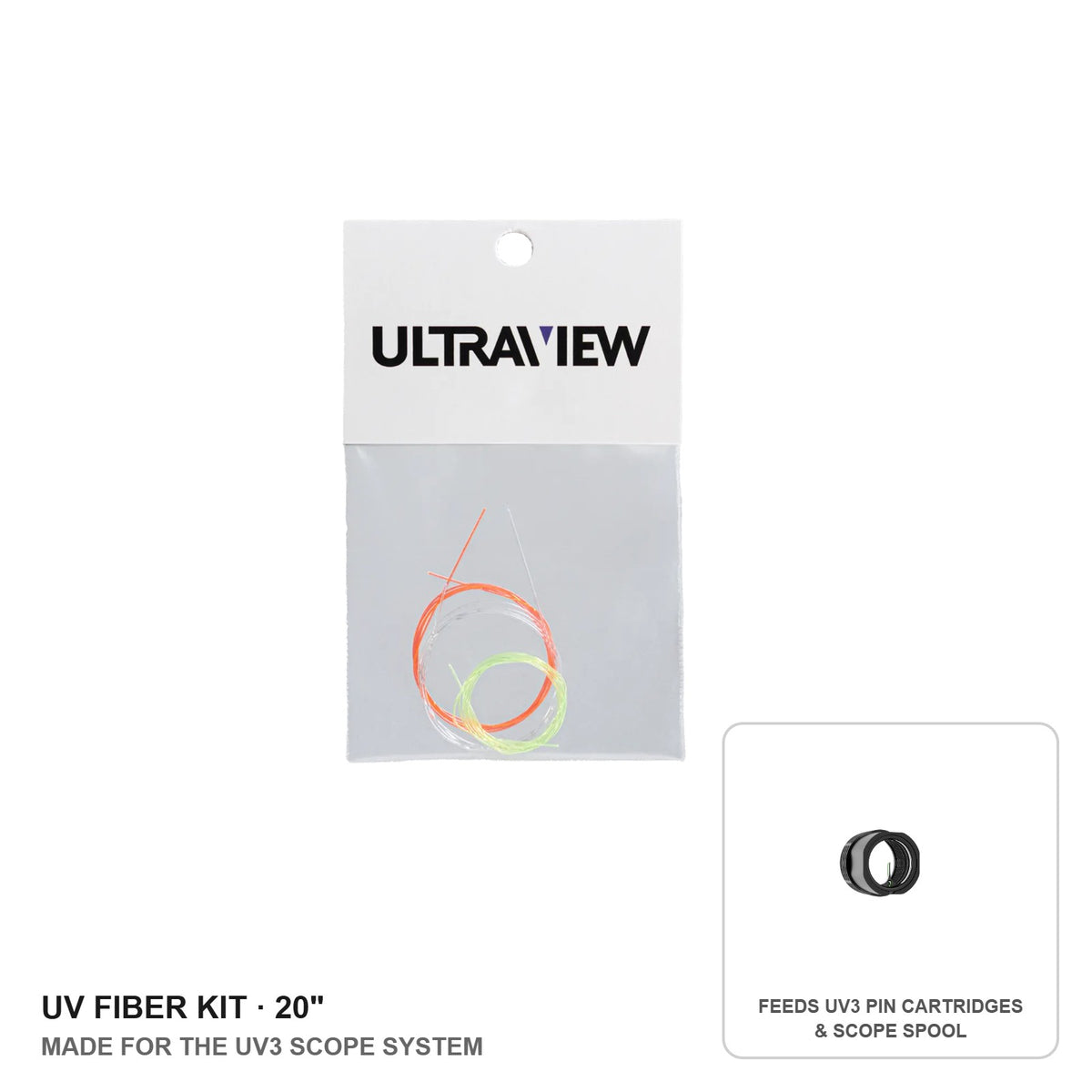 UV Fiber Kit 20 inch - feeds UV3 pin cartridges and scope spool
