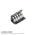 UV Hinge 3 Hooks - all five click lengths, labeled hero