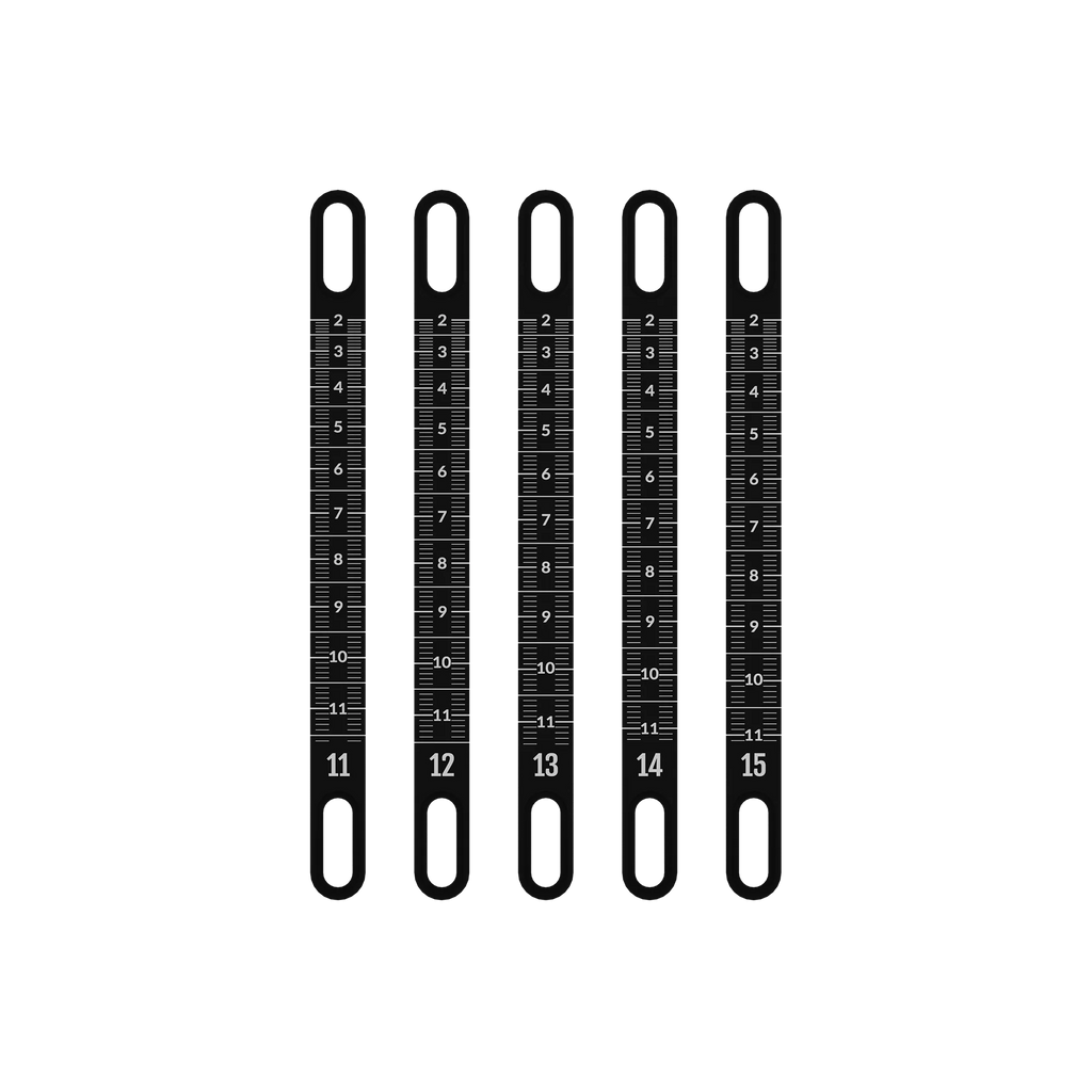 UV Slider 2 Metal Sight Tapes - range #11 to #15