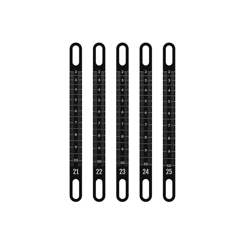 UV Slider 2 Metal Sight Tapes - range #21 to #25