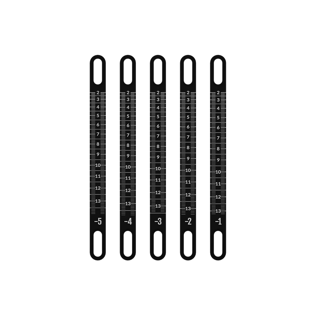 UV Slider 2 Metal Sight Tapes - range #-1 to #-5