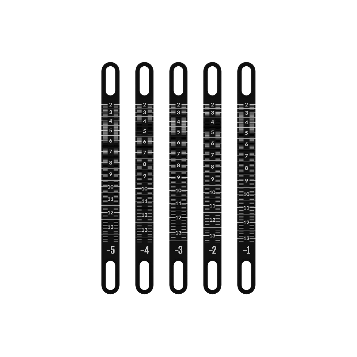 UV Slider 2 Metal Sight Tapes - range #-1 to #-5