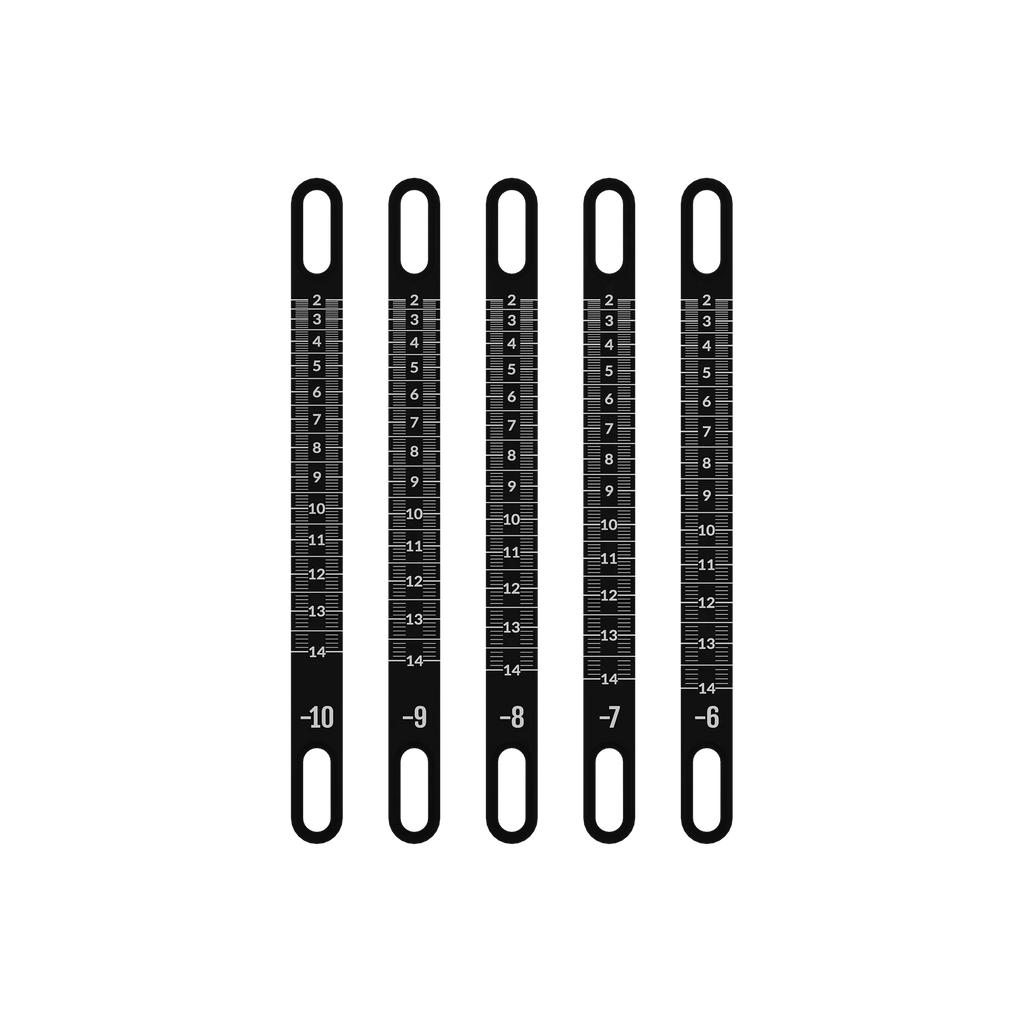 UV Slider 2 Metal Sight Tapes - range #-10 to #-6