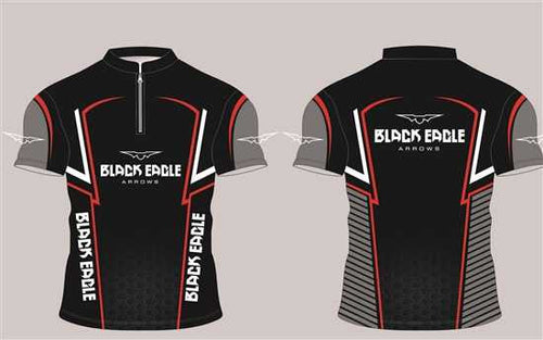 Black Eagle Arrows Team Jersey (Shooter Shirt), Black — front and back