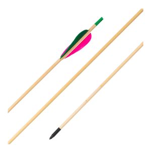 Easton Standard Youth Wood Arrows - 24" Fletched for Kids Recurve Bows