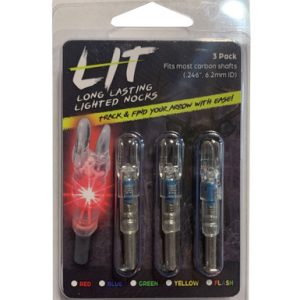Flex Fletch LIT Lighted Arrow Nocks .204 3 Pack